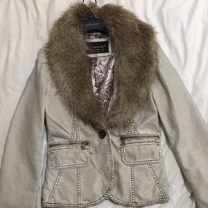 FAUX LEATHER SPRING/FALL/WINTER JACKET